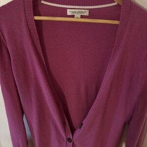 Banana Republic Wool–Cashmere Blend Cardigan – Size XL – Fuchsia/Purple
